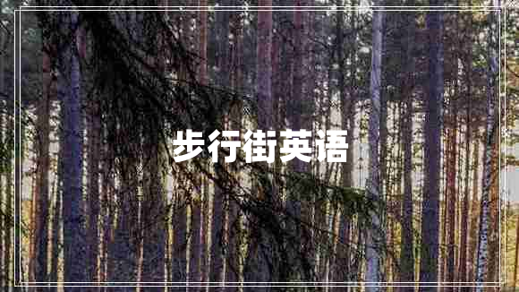 步行街英語(yǔ)