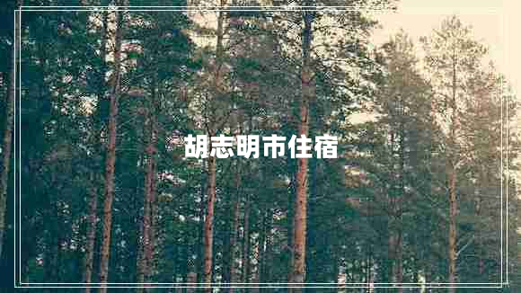 胡志明市住宿