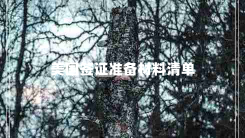 美國簽證準備材料清單