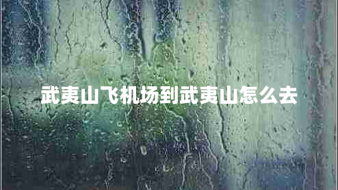 武夷山飛機場(chǎng)到武夷山怎么去