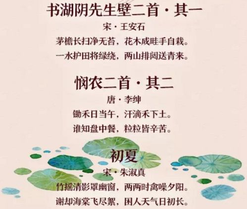 寫(xiě)出關(guān)于夏天的詩(shī)句有哪些
