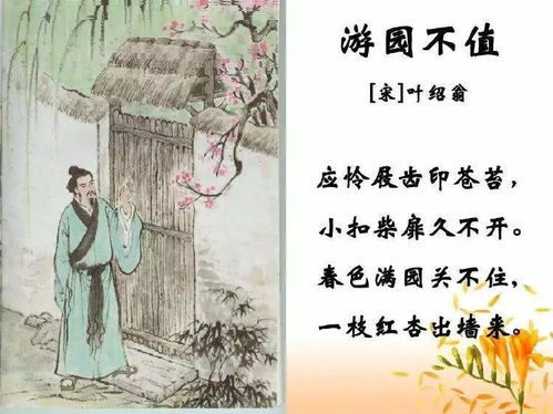 游園,古詩(shī),詩(shī)句,不值