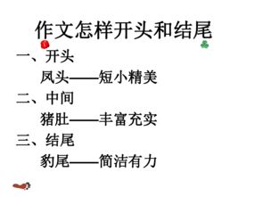 初中生作文開(kāi)頭的技巧ppt