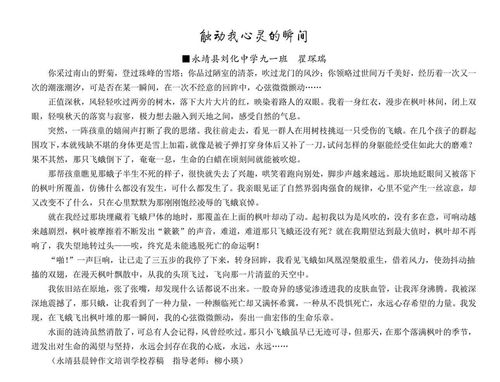觸動(dòng)心靈的瞬間的作文開頭