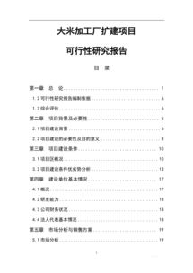 大米加工廠(chǎng)項目可行性研究報告(關(guān)于大米加工廠(chǎng)項目的可行性研究報告)