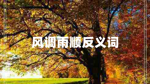風(fēng)調雨順?lè )戳x詞