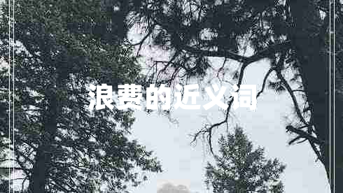 浪費(fèi)的近義詞