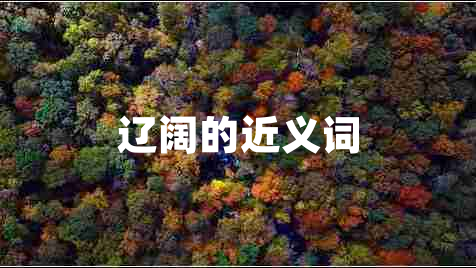 遼闊的近義詞