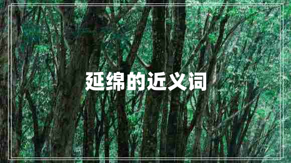延綿的近義詞