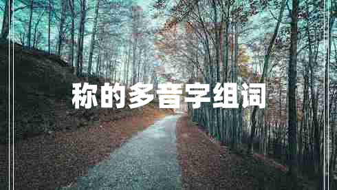 稱(chēng)的多音字組詞