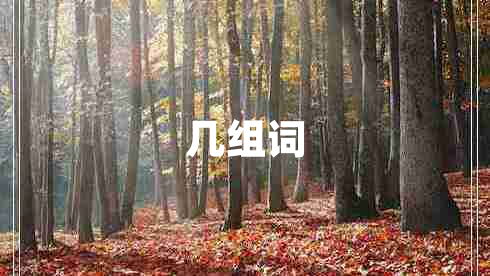 幾組詞