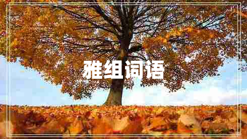 雅組詞語(yǔ)