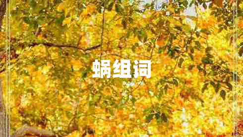 蝸組詞