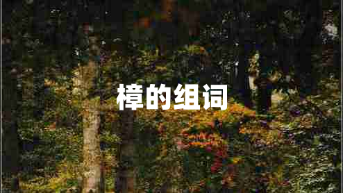 樟的組詞