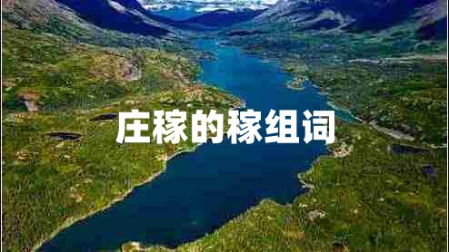 莊稼的稼組詞