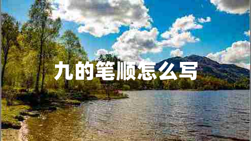 九的筆順怎么寫(xiě)