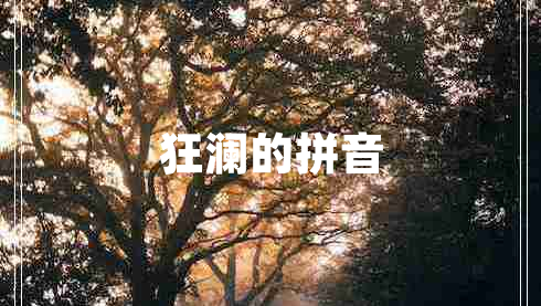 狂瀾的拼音
