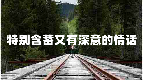 特別含蓄又有深意的情話(huà)