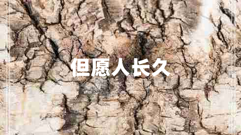 但愿人長久