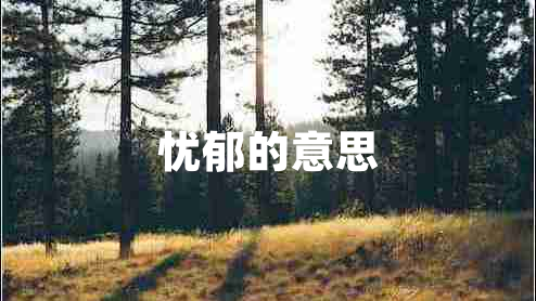 憂(yōu)郁的意思