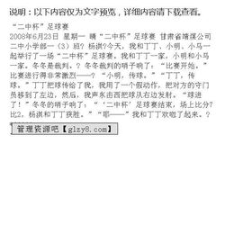足球校園杯作文