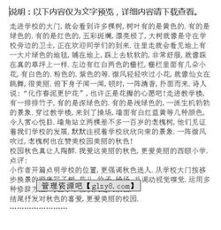 校園里秋色的作文400字作文