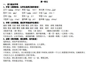 人教五級下語(yǔ)文基礎知識匯總