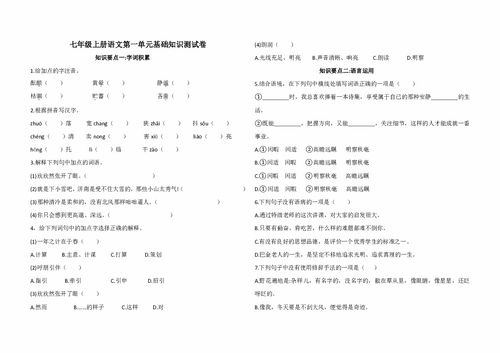 基礎知識小卷七級