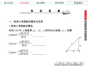 銳角三角函數基礎知識回顧